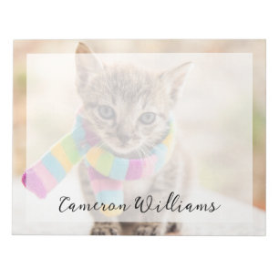 Cutest Baby Animals Tabby Kitten Rainbow Scarf Notepad