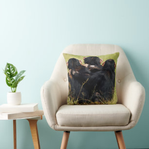 Cutest Baby Animals Three Chimpanzees Hugging Throw Pillow