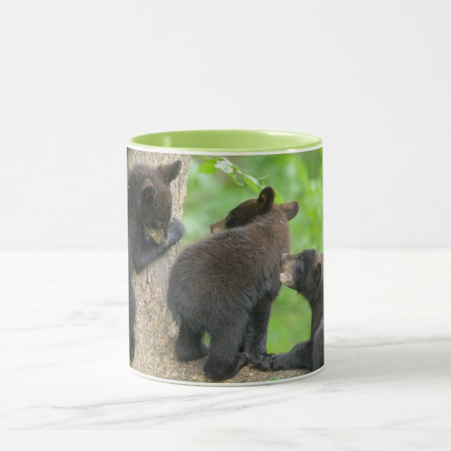 Cutest Baby Animals | Three Young Black Bear Cubs Mug (Center)
