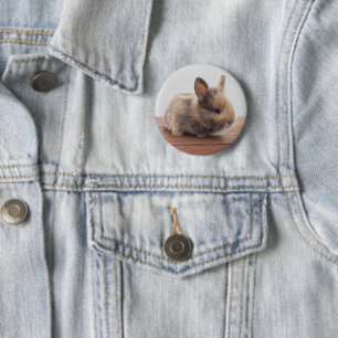 Cutest Baby Animals   Tiny Baby Bunny 2 Inch Round Button