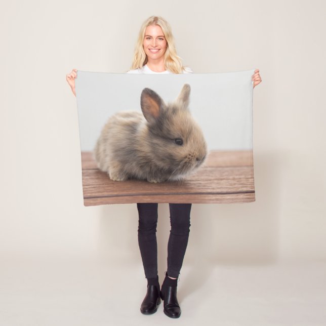 Cutest Baby Animals | Tiny Baby Bunny Fleece Blanket (In Situ)