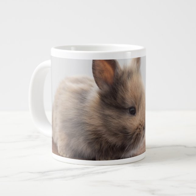 Cutest Baby Animals | Tiny Baby Bunny Large Coffee Mug (Front Left)