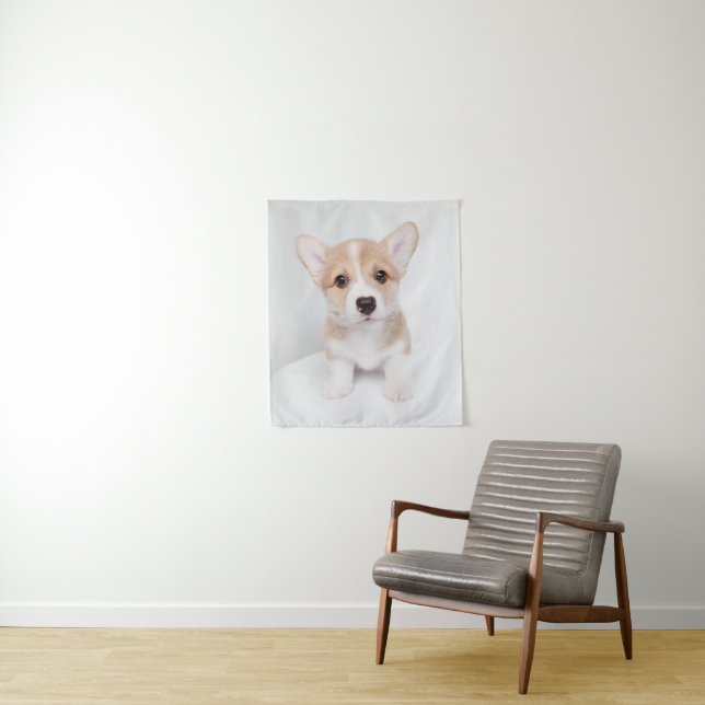 Cutest Baby Animals | Tiny Corgi Tapestry (In Situ)