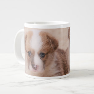 Cutest Baby Animals Two Corgi Puppies Large Coffee Mug