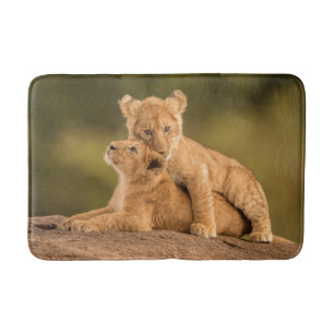 Cutest Baby Animals   Two Lion Cubs Bath Mat