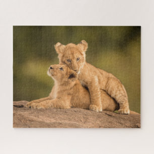 Cutest Baby Animals Two Lion Cubs Jigsaw Puzzle