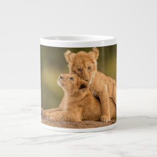 Cutest Baby Animals Two Lion Cubs Large Coffee Mug