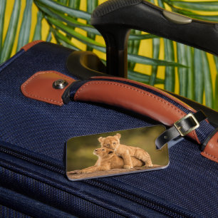 Cutest Baby Animals   Two Lion Cubs Luggage Tag