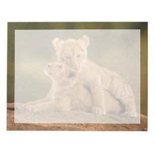 Cutest Baby Animals   Two Lion Cubs Notepad