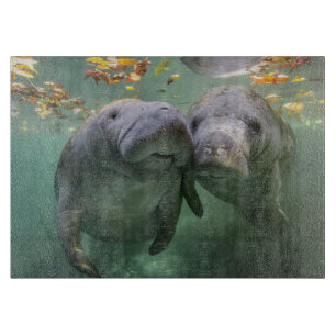 Cutest Baby Animals   Two Manatees Cutting Board