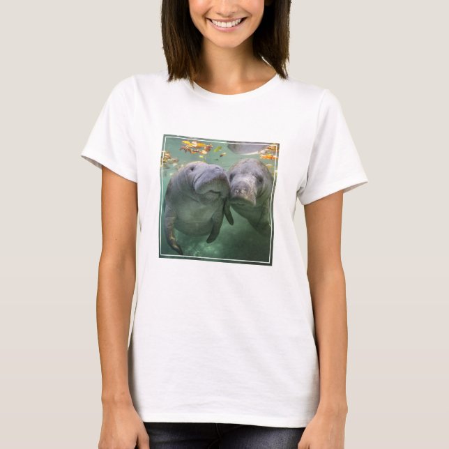 Cutest Baby Animals | Two Manatees T-Shirt (Front)