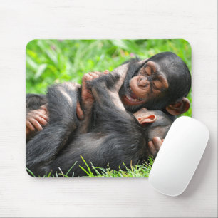 Cutest Baby Animals   Two Young Chimpanzees Mouse Pad