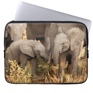 Cutest Baby Animals   Two Young Elephants Laptop Sleeve