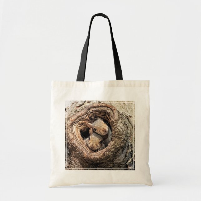 Cutest Baby Animals | Two Young Squirrels Tote Bag (Front)