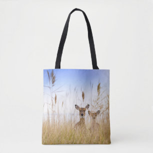 Cutest Baby Animals   Two Young White Tailed Deer Tote Bag