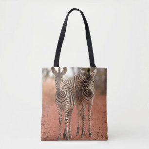 Cutest Baby Animals   Two Young Zebras Tote Bag