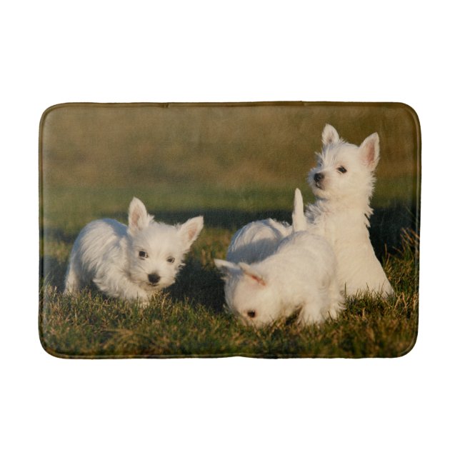 Cutest Baby Animals | West Highland White Terriers Bath Mat (Front)