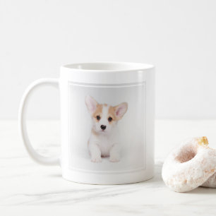 Cutest Baby Animals White Corgi Puppy Coffee Mug