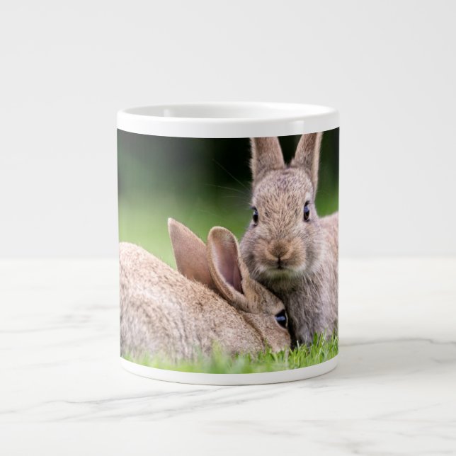 Cutest Baby Animals | Wild Bunny Rabbits Large Coffee Mug (Front)