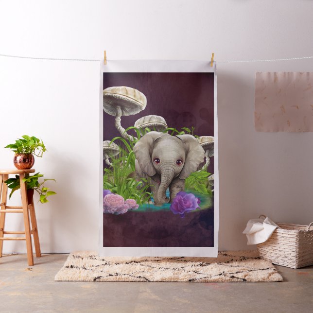 Cutest Baby Elephant  Fabric (In Situ)