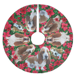 Cutest Basset Hound Christmas Tree Skirt On Earth