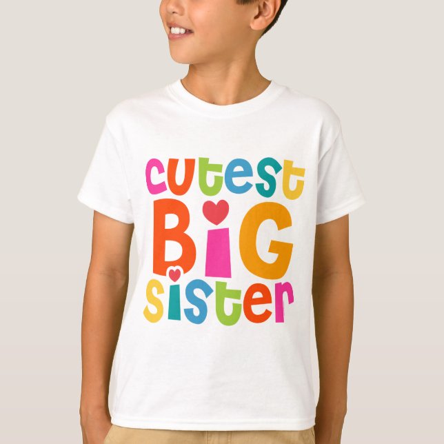 Cutest Big Sister T-Shirt (Front)