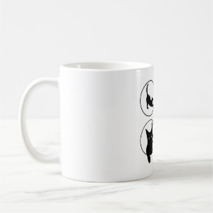 Cutest black cat design tshirts coffee mug