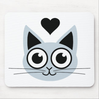 Cutest Blue Cat Mouse Pad