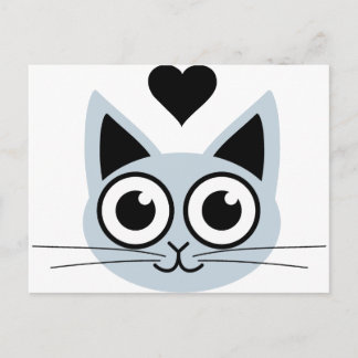 Cutest Blue Cat Postcard