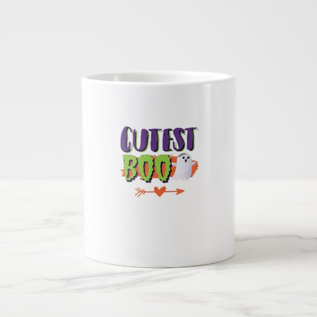 Cutest Boo Halloween Funny Casual Large Coffee Mug (Front)
