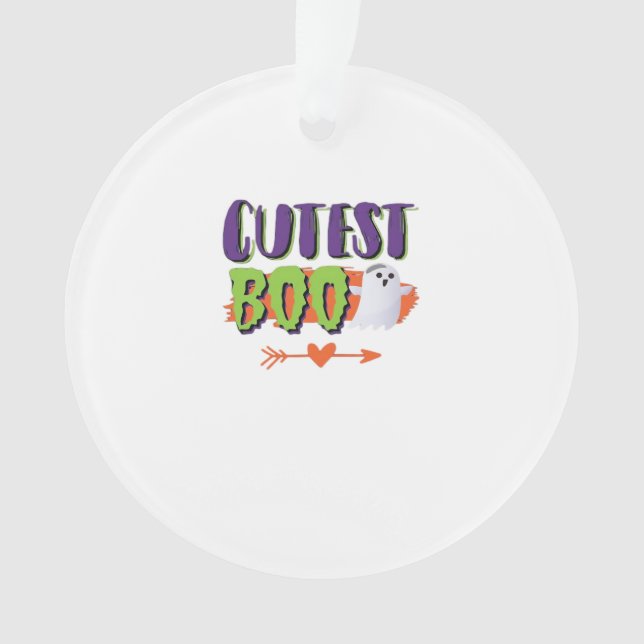 Cutest Boo Halloween Funny Casual Ornament (Front)