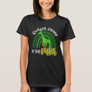 Cutest C In The Patch St Patrick s Day Giraffe T-Shirt