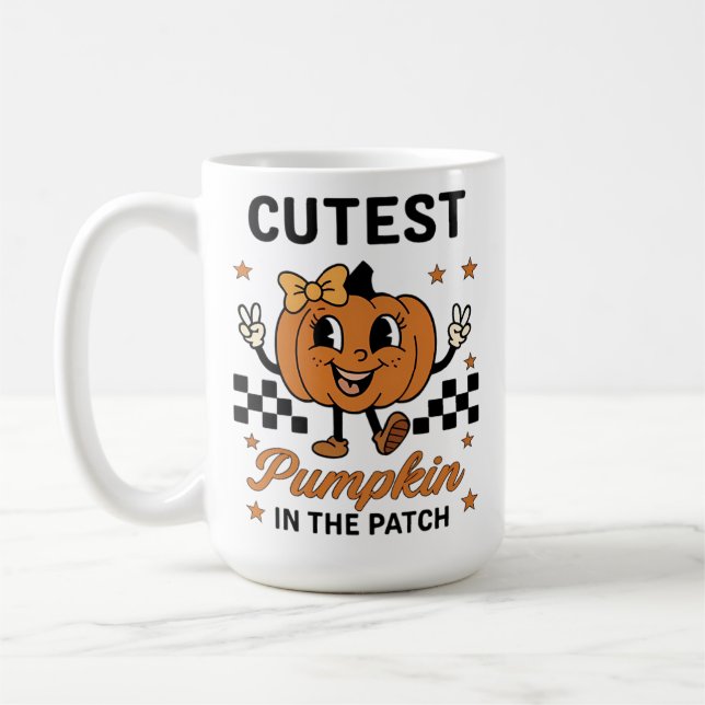 Cutest cartoon Pumpkin in the patch Coffee Mug (Left)