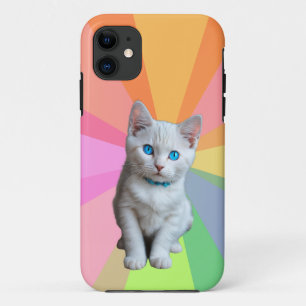 Cutest cat colourful rainbow iPhone 11 case
