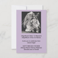 Cutest Cat Couple Wedding Invitation