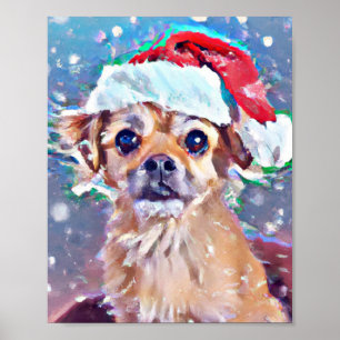Cutest Christmas doggie ever! Poster