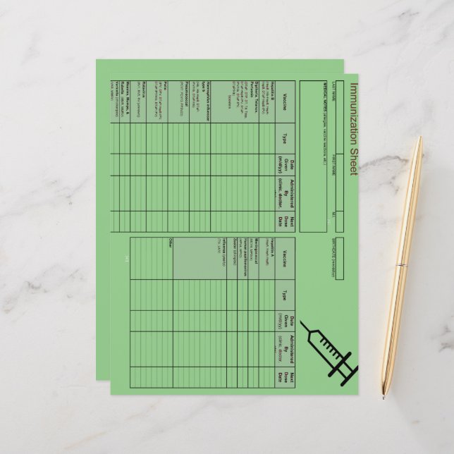Cutest Creature Immunization Records-Horizontal (Front/Back In Situ)