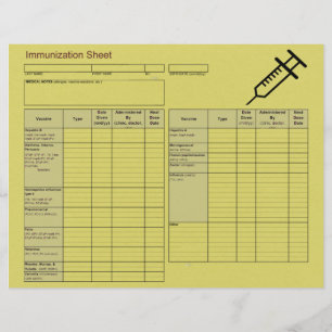 Cutest Creature Immunization Records-Horizontal