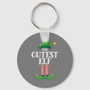 Cutest Elf Matching Family Group Christmas Party Keychain