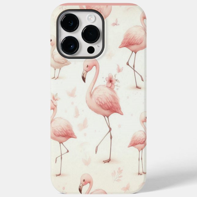 Cutest Flamingo Flock Case-Mate iPhone Case (Back)
