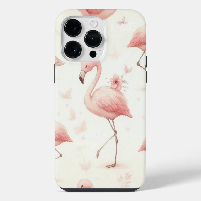 Cutest Flamingo Flock iPhone Case (Back)