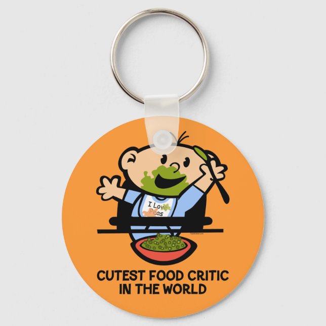 Cutest Food Critic Keychain (Front)