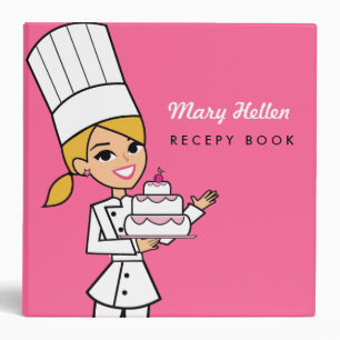 Cutest Girl Chef Recipe Binder