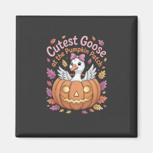 Cutest Goose at the Pumpkin Patch Thanksgiving   Magnet