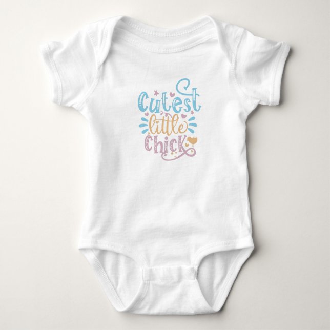 Cutest Little Chick Easter Bodysuit (Front)