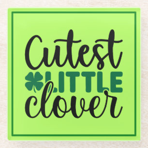 Cutest Little Clover Charm-60277 Glass Coaster