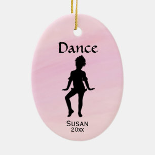 Cutest Little Dancer Name / Date Ceramic Ornament
