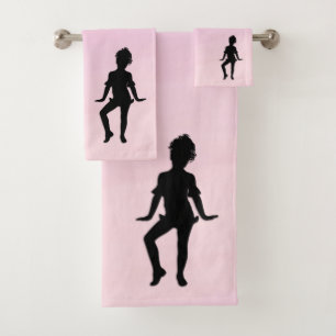 Cutest Little Dancer Pink Bath Towel Set