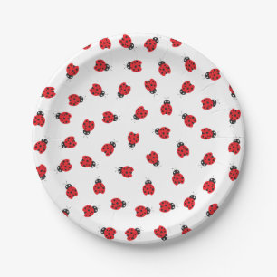 Cutest Little Ladybug Kids Birthday Party Paper Plate
