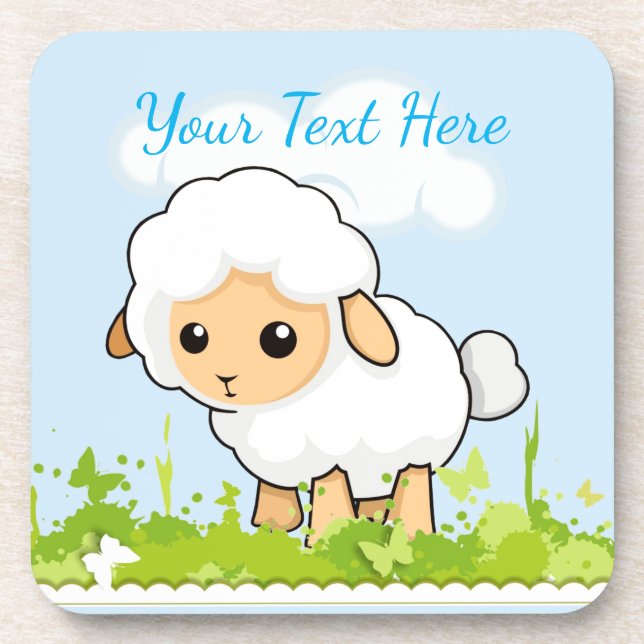 Cutest Little Lamb Coaster (Front)